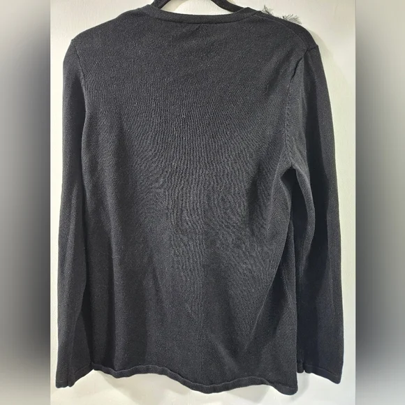 Escapade Black Ruffled Cardigan - Picture 2 of 4